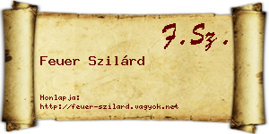 Feuer Szilárd névjegykártya